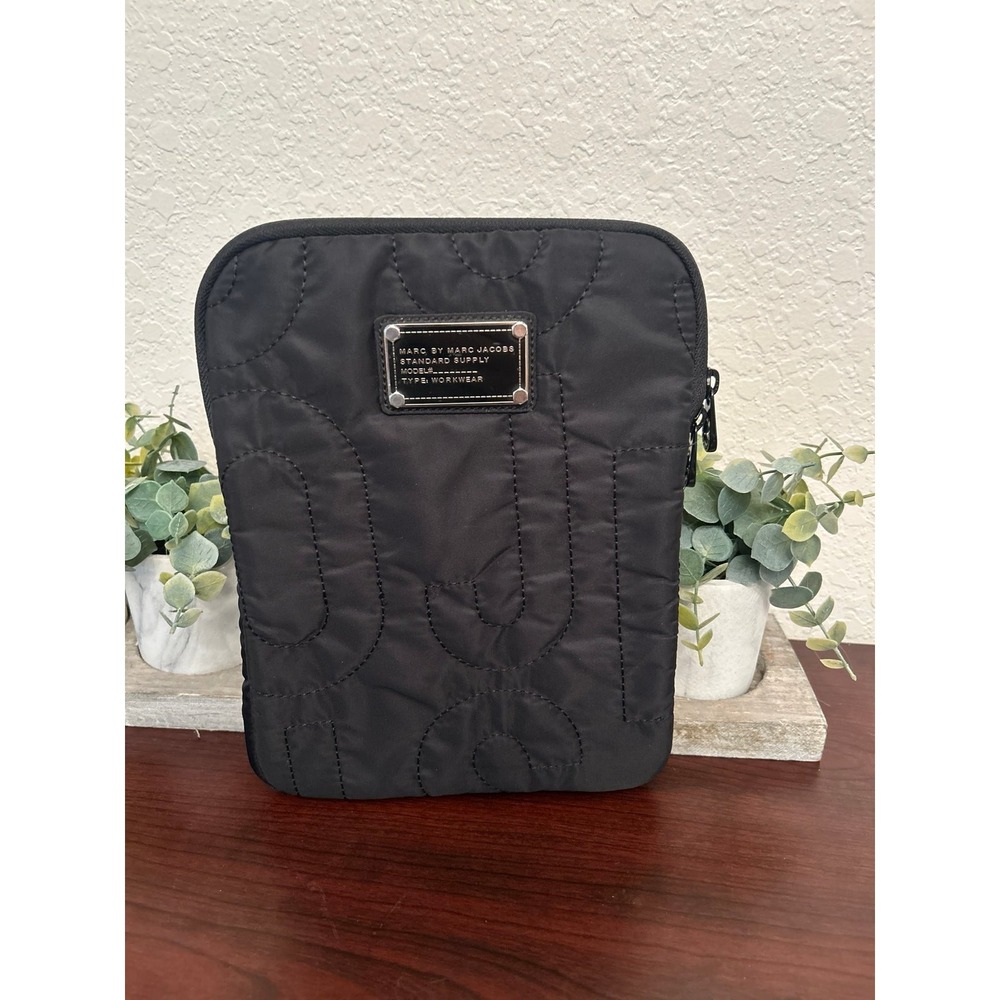 MARC by MARC JACOBS Black iPad Tablet Case Quilted Fabric